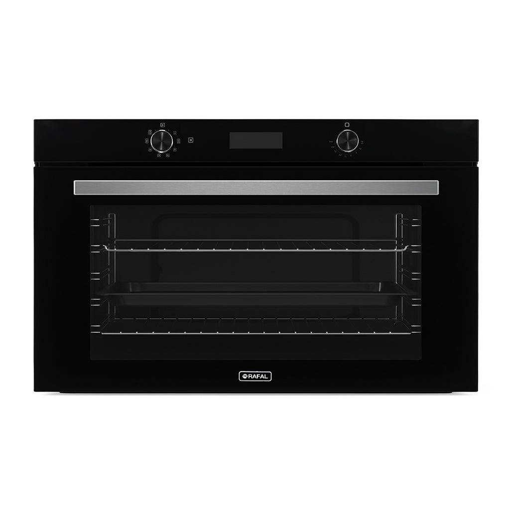 فرن بلت إن غاز 90 سم ديجيتال من رفال* – لون أسود