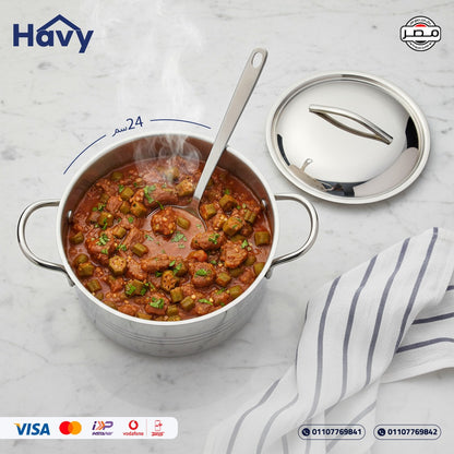 طقم حلل هافي استاليس ستيل